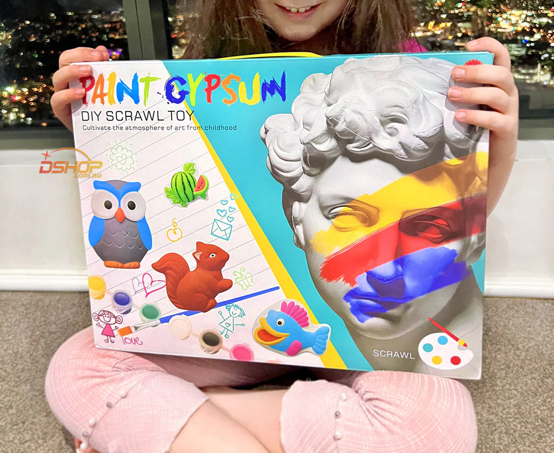 Large Plaster Painting Set Paint Your Own Figurines Arts and Crafts DIY Toy Kit (Animals) - Image 3