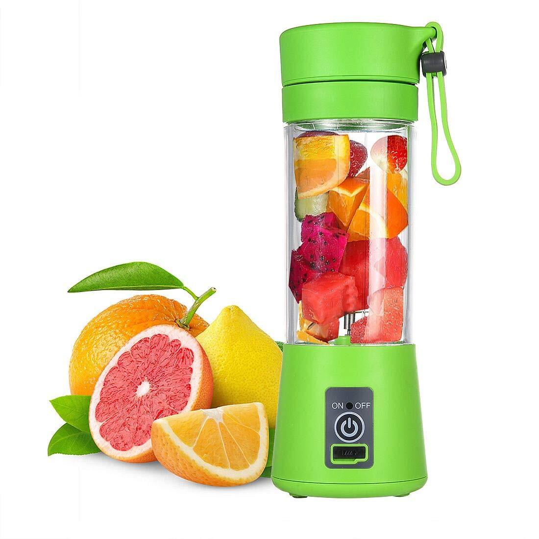 Portable Glass Juicer Blender Mini Mixer Smoothie Maker (Green) - Image 2