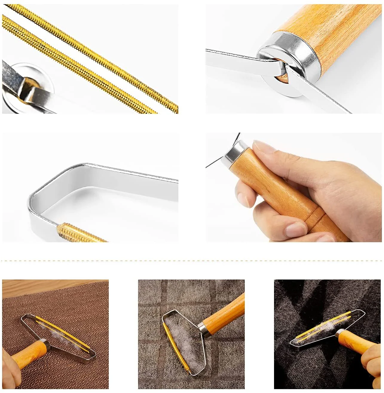 Portable Lint Remover Reusable Carpet Scraper Pet Hair Cleaner - Image 11