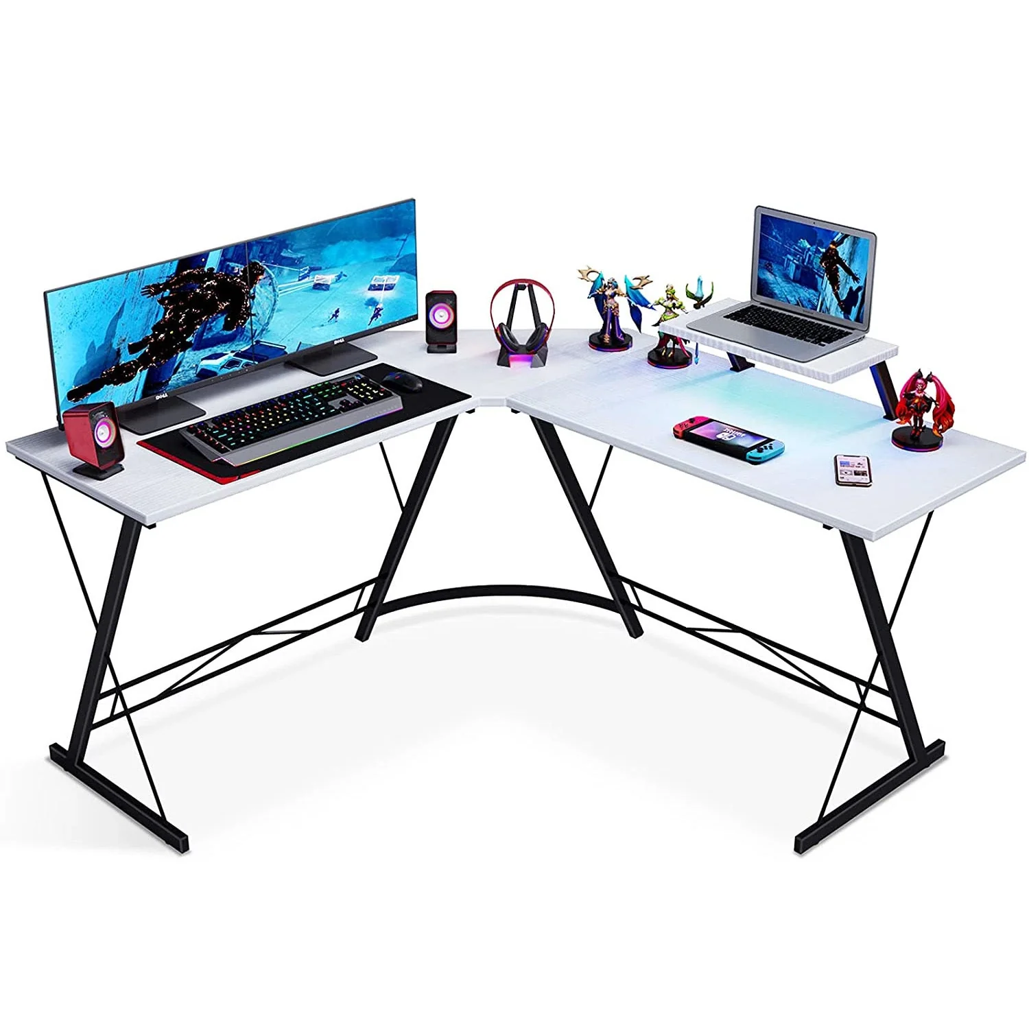Premium Executive Corner Desk Professional Double Workstation (White) - Image 5