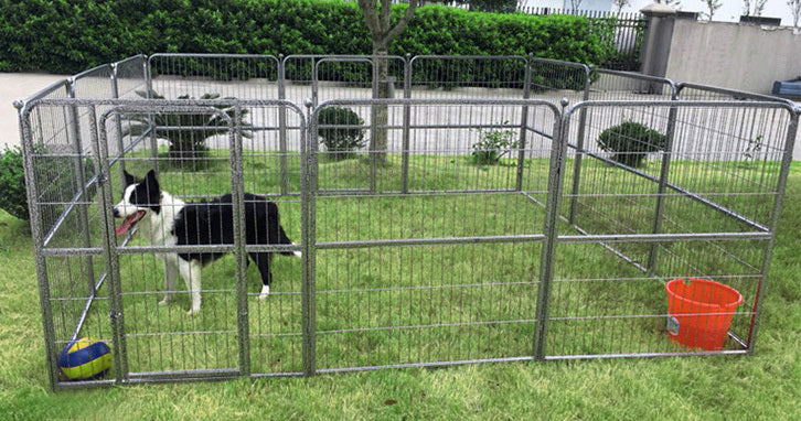 Premium Heavy Duty Metal Pet Dog Exercise Playpen Enclosure Fence Cage (70x80 x 6) - Image 13