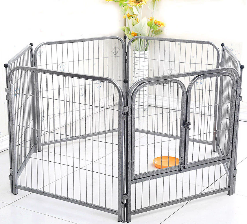 Premium Heavy Duty Metal Pet Dog Exercise Playpen Enclosure Fence Cage (70x80 x 6) - Image 6