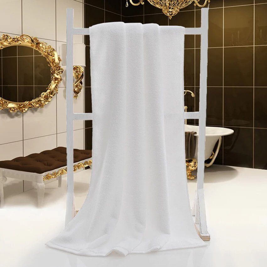 Premium Luxury Hotel 100% Cotton White Bath Towel - Image 7