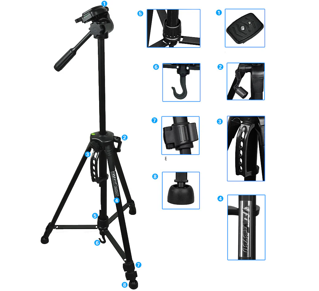 Premium Professional Camera Tripod with Bag - Image 7