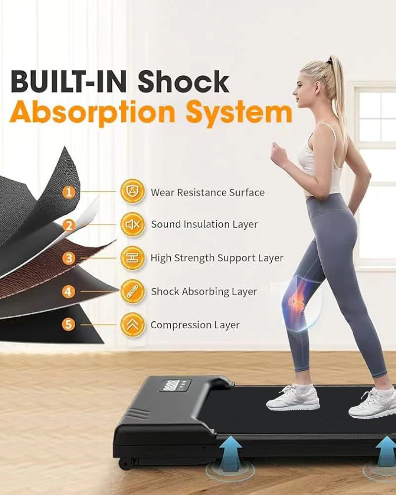 Pro Fitness 2 in 1 Portable Electric Treadmill Home Gym Walking Running Exercise Machine - Image 5