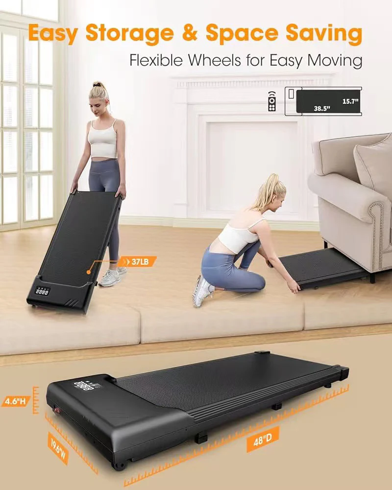Pro Fitness 2 in 1 Portable Electric Treadmill Home Gym Walking Running Exercise Machine - Image 6