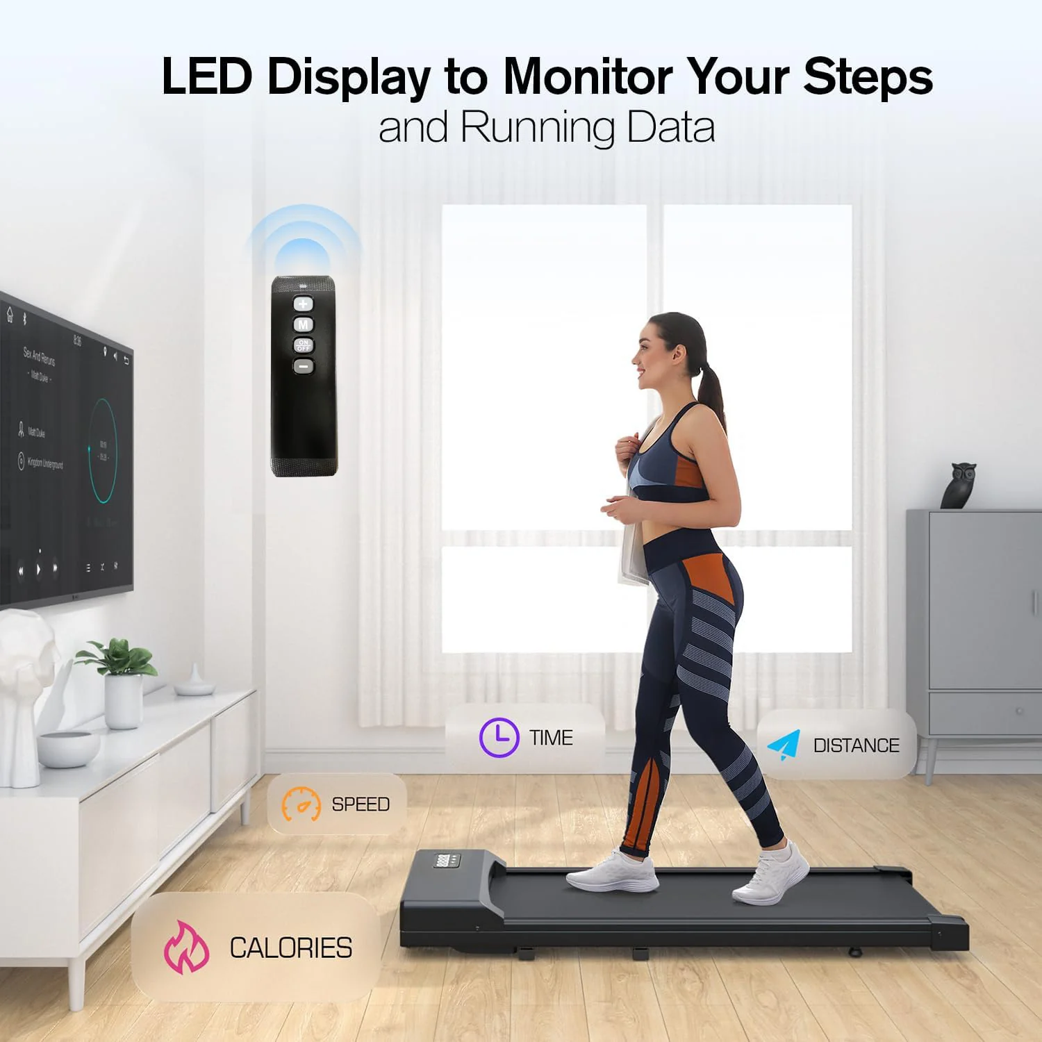 Pro Fitness 2 in 1 Portable Electric Treadmill Home Gym Walking Running Exercise Machine - Image 7