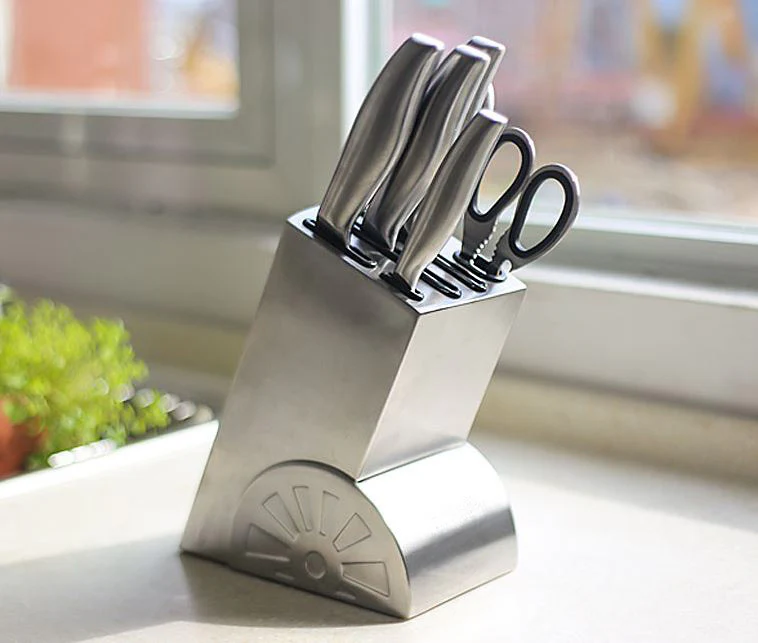 Professional Quality Stainless Steel Deluxe 7-Piece Knife Block Set - Image 11
