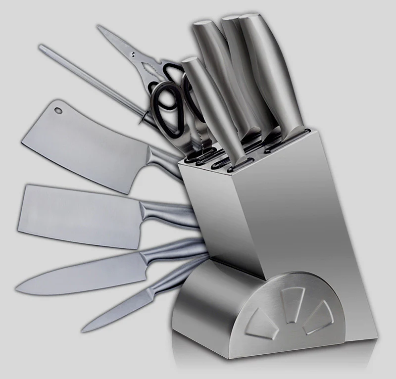 Professional Quality Stainless Steel Deluxe 7-Piece Knife Block Set - Image 4