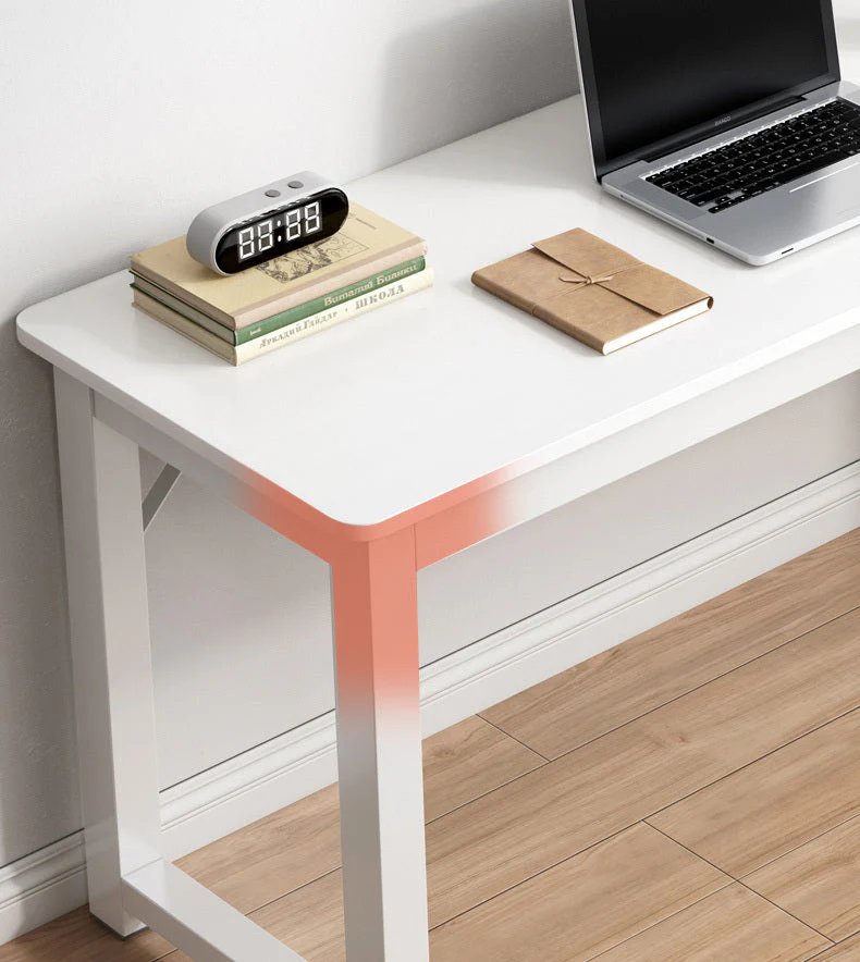 Profile Console Table Wood & Metal Narrow Desk (Oak & Black) - Image 12