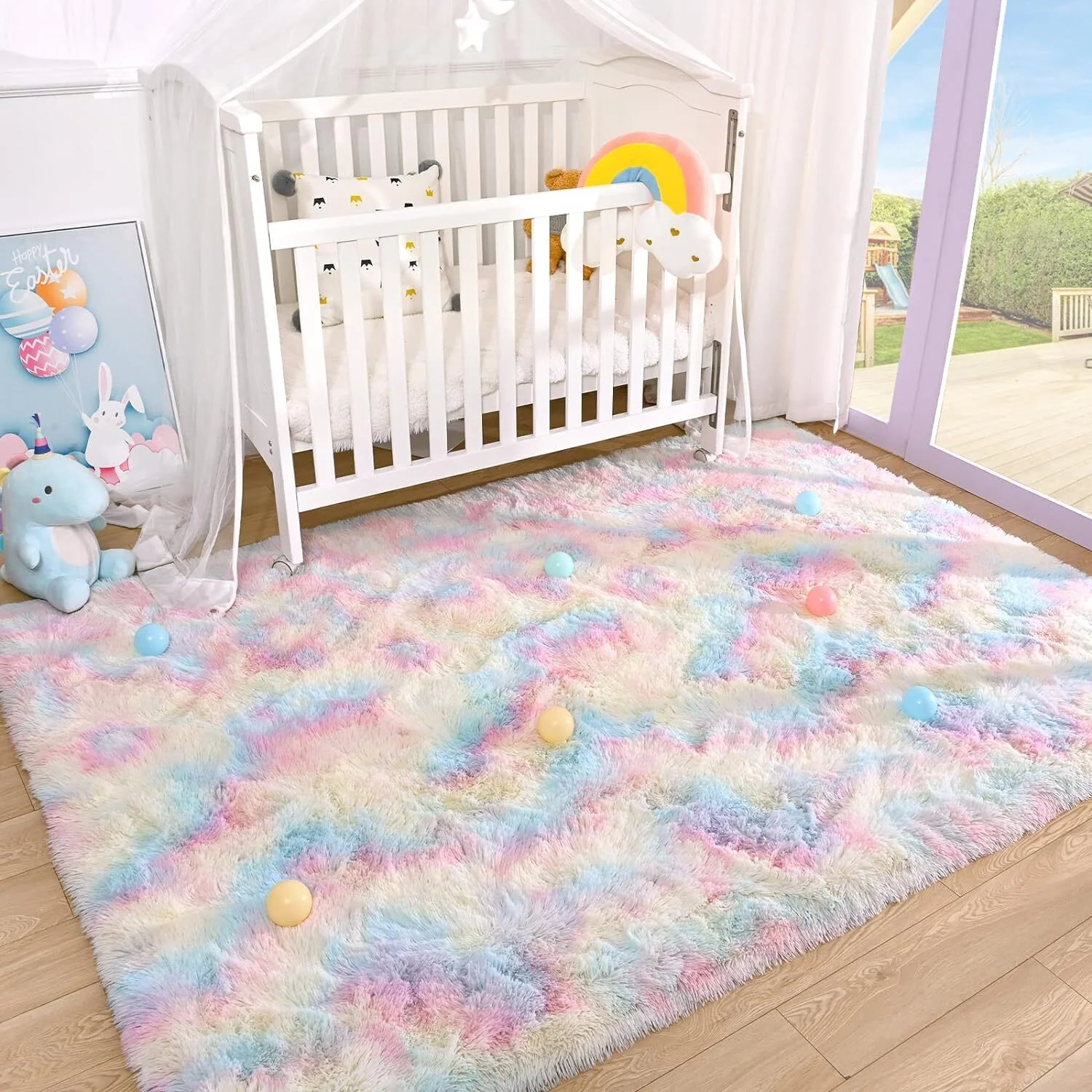 Rainbow Dream Bedroom/Living Room Comfortable Shag Rug (200 x 140) - Image 19