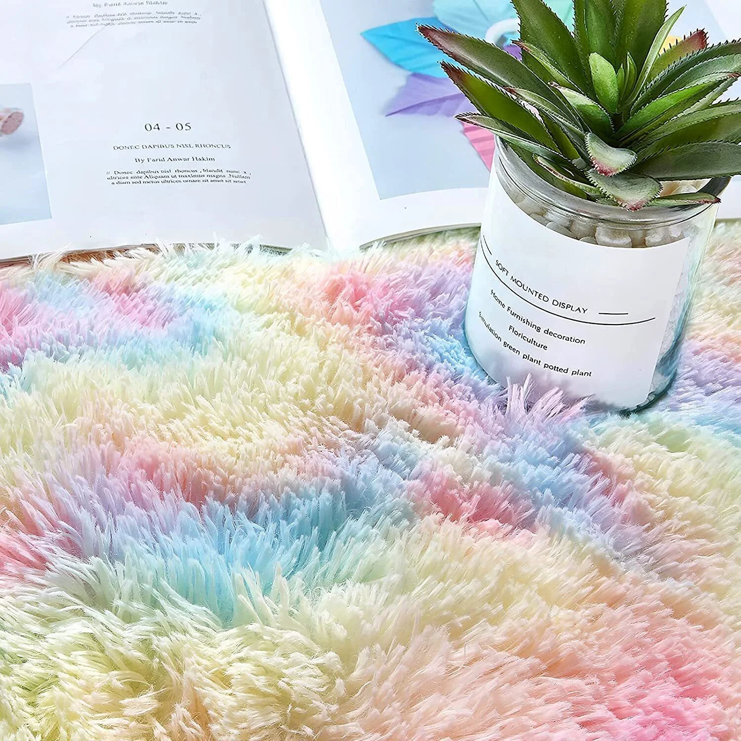 Rainbow Dream Bedroom/Living Room Comfortable Shag Rug (200 x 140) - Image 22