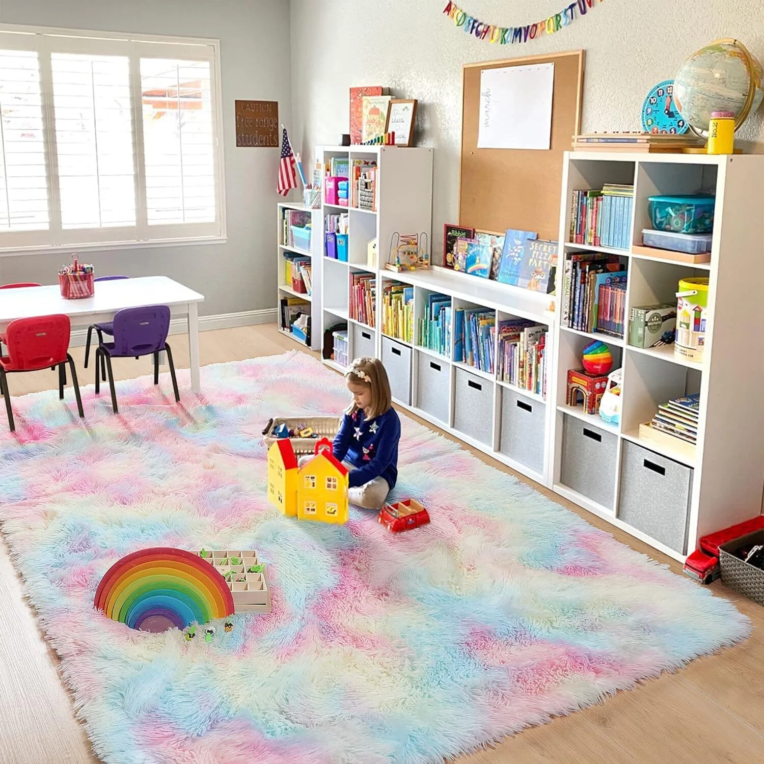 Rainbow Dream Bedroom/Living Room Comfortable Shag Rug (200 x 140) - Image 5