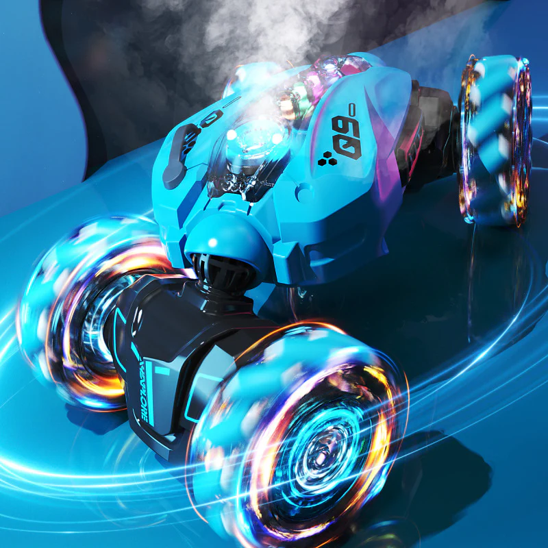 RC Hand Gesture Remote Control 4WD Mist Twister Stunt Car (Blue) - Image 4