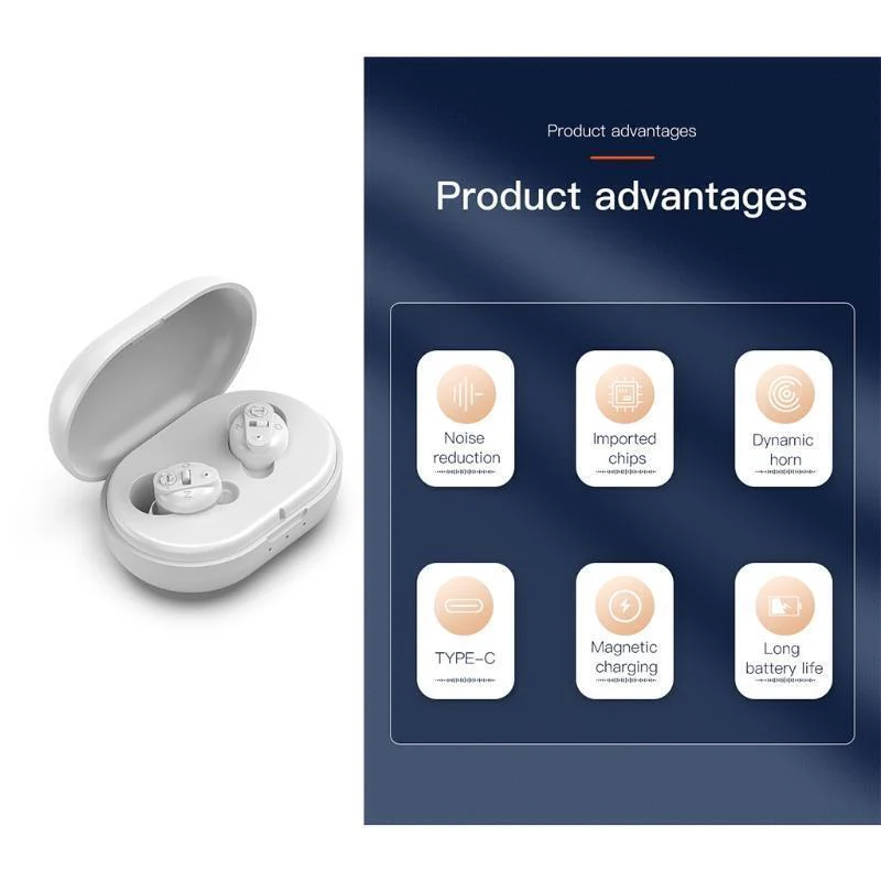 Rechargeable Hearing Aid Wireless Sound Amplifier with Noise Canceling - Image 12