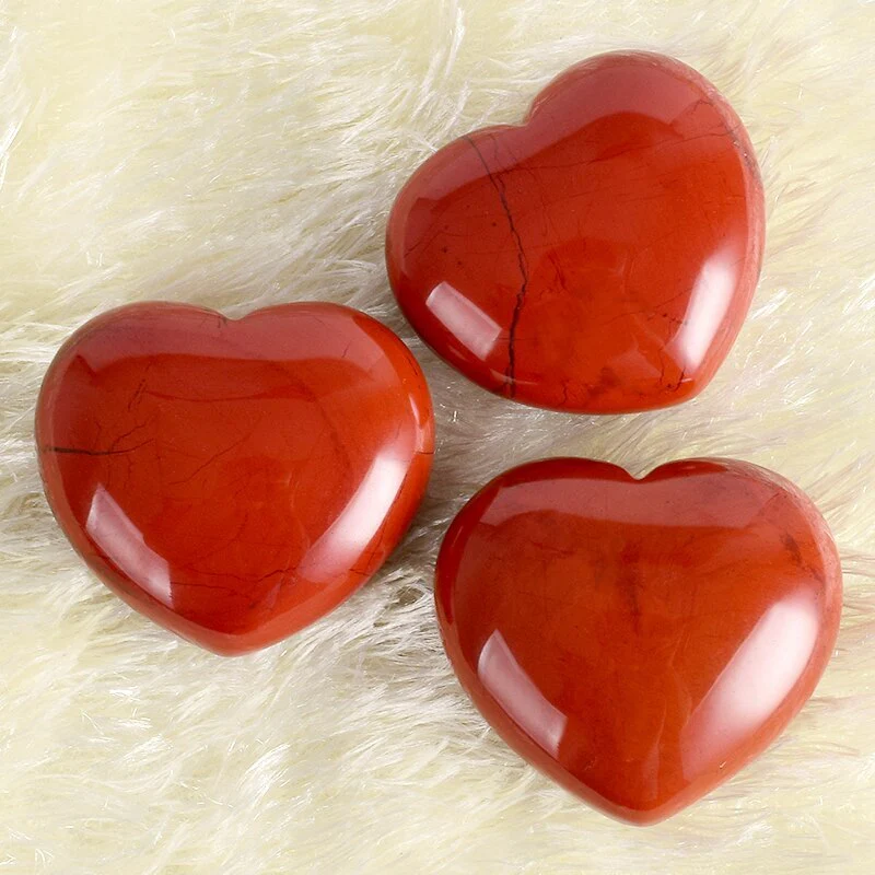 Red Jasper Heart Stone Crystal Natural Gemstone - Image 3