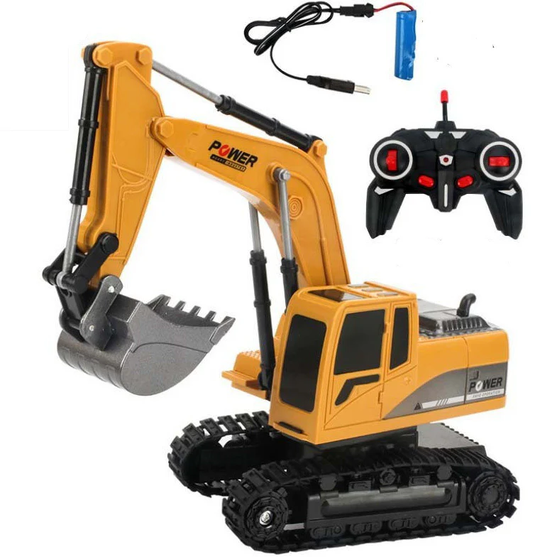 Remote Control Excavator Construction Tractor RC Alloy Toy Truck - Image 12