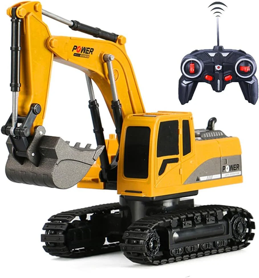 Remote Control Excavator Construction Tractor RC Alloy Toy Truck - Image 15