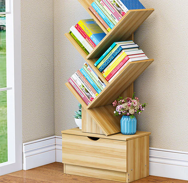 Resort 10 Shelving Bookshelf Display Cabinet Shelf Bookcase Organizer (Black Walnut) - Image 4