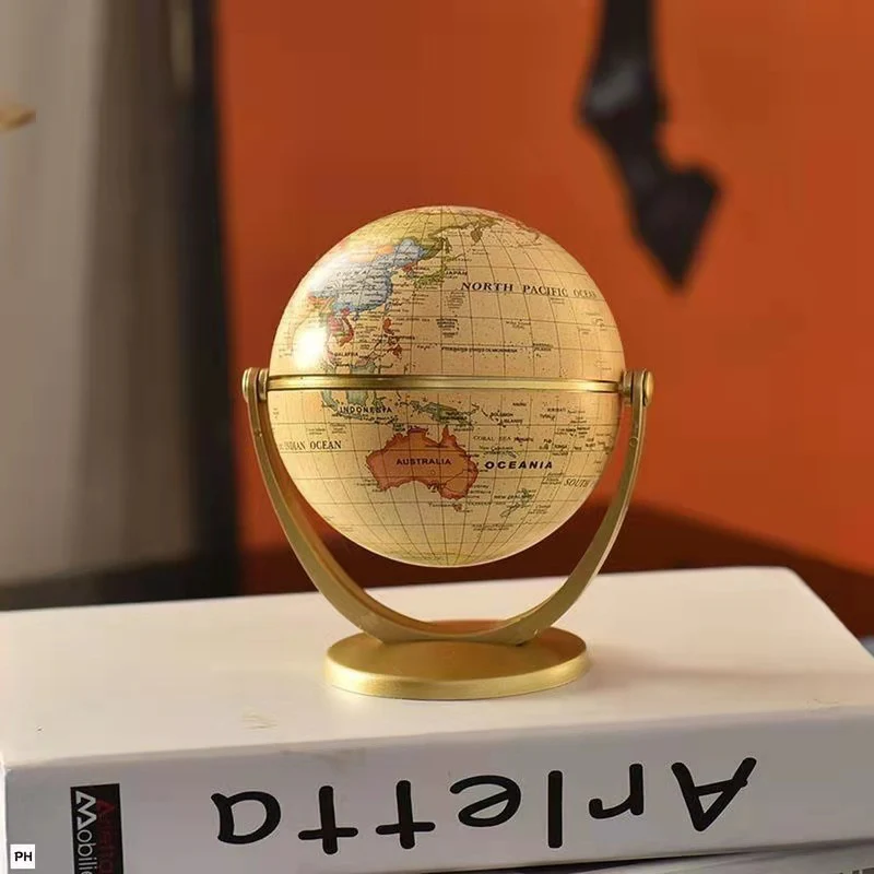Retro Mini World Globe Educational Desktop Decoration - Image 4