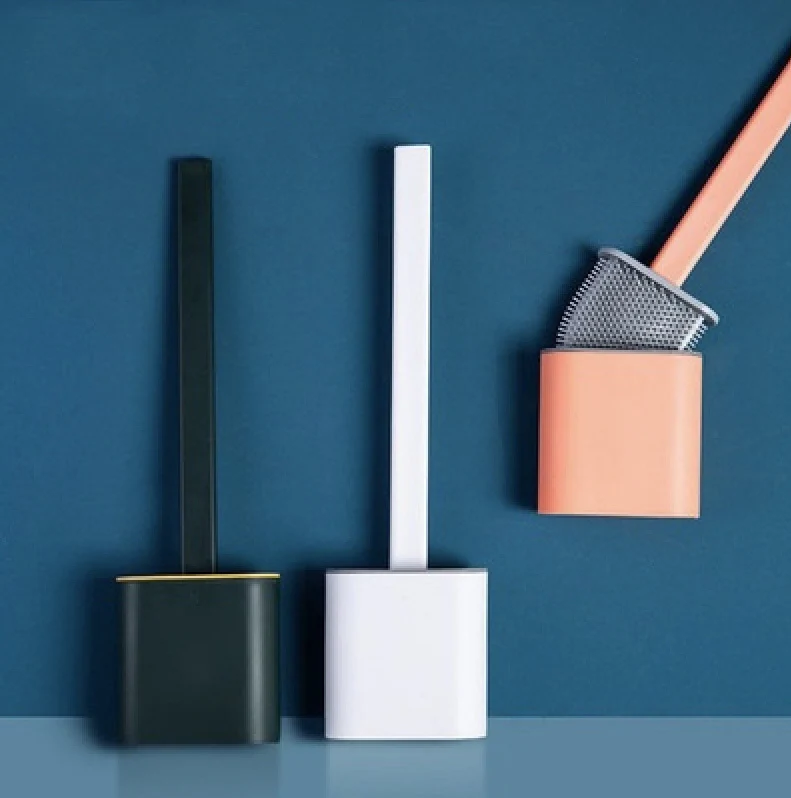 Revolutionary Silicone Soft Flex Toilet Brush and Holder (White) - Image 4
