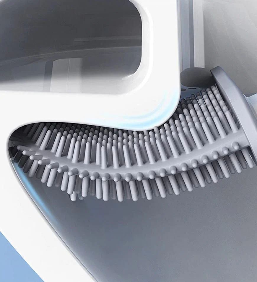 Revolutionary Silicone Soft Flex Toilet Brush and Holder (White) - Image 8