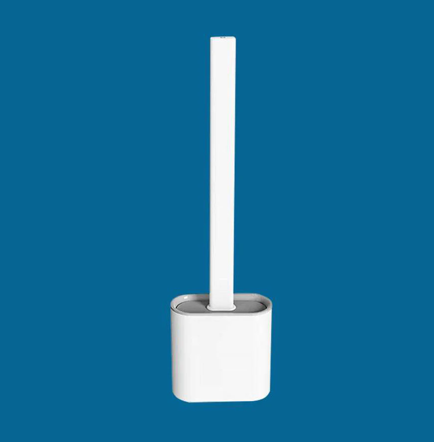 Revolutionary Wall Mounted Silicone Soft Flex Toilet Brush and Holder (White) - Image 3