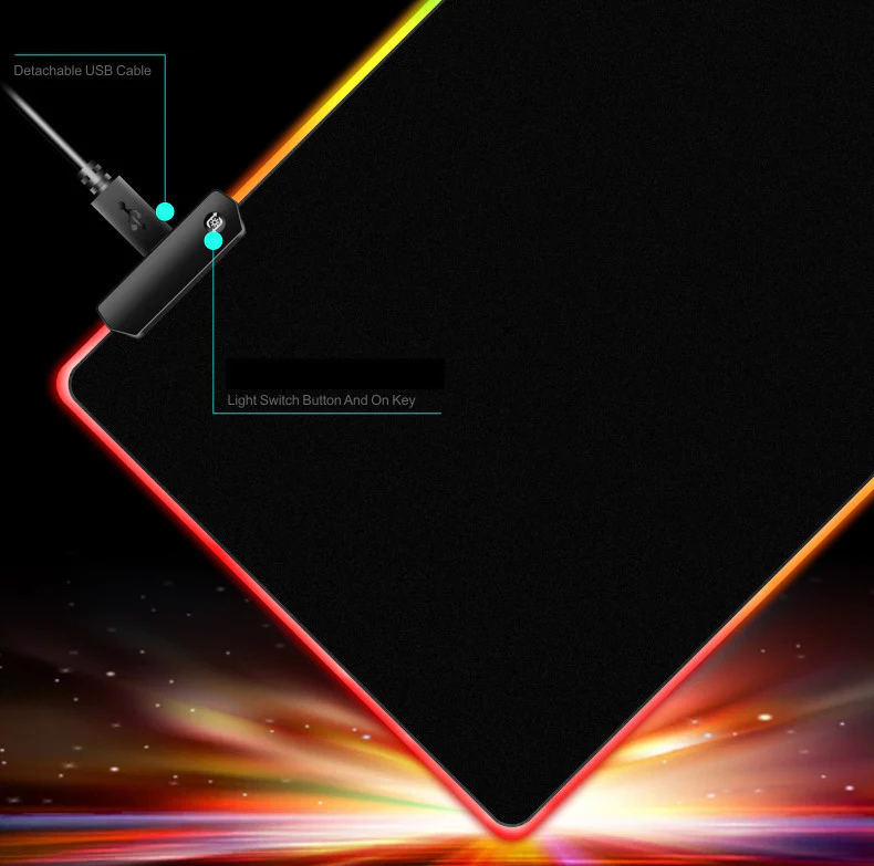 RGB LED Mouse Pad Premium Gaming Mat - Image 13