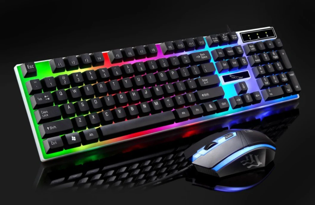 RGB Wired Gaming Keyboard and Mouse Combo Set (Black Lighting) - Image 5