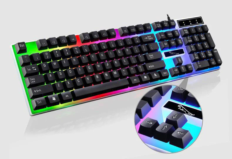 RGB Wired Gaming Keyboard and Mouse Combo Set (Black Lighting) - Image 7