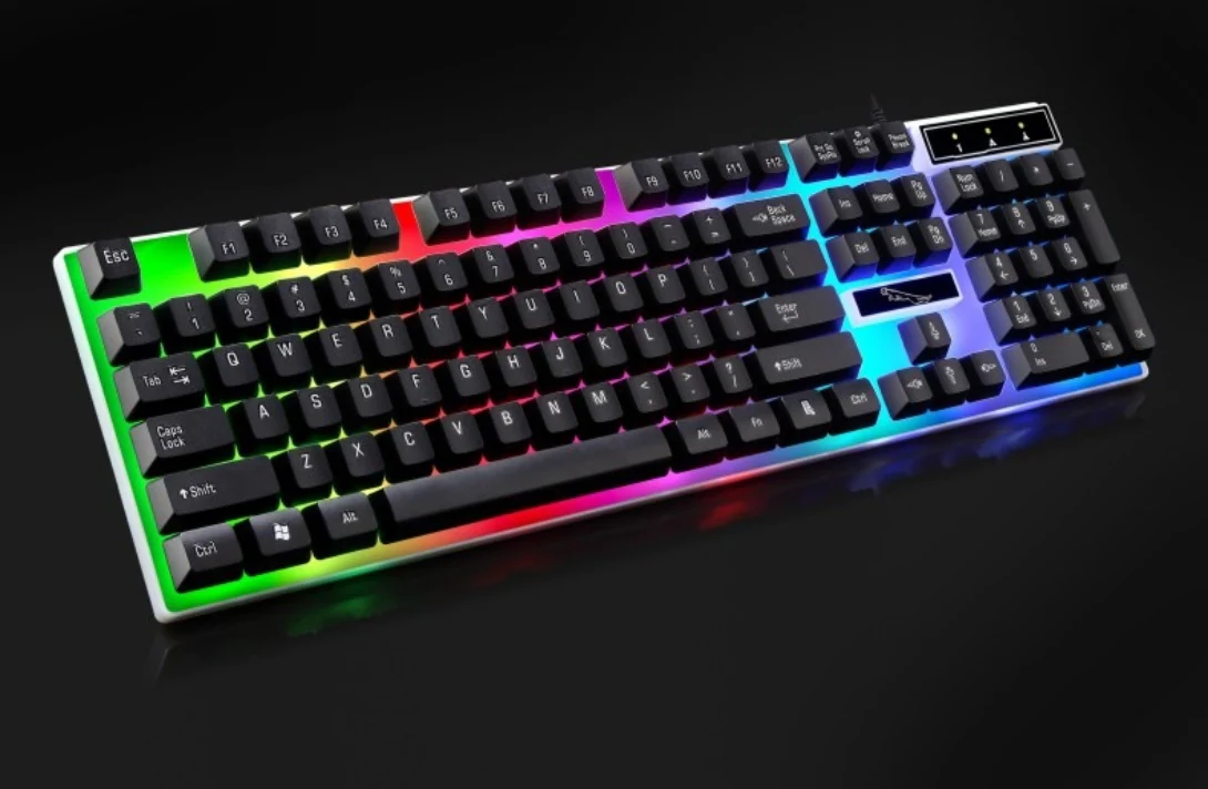 RGB Wired Gaming Keyboard and Mouse Combo Set (Black Lighting) - Image 9