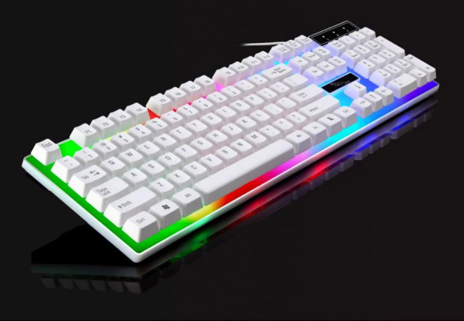 RGB Wired Gaming Keyboard and Mouse Combo Set (White Lighting) - Image 9