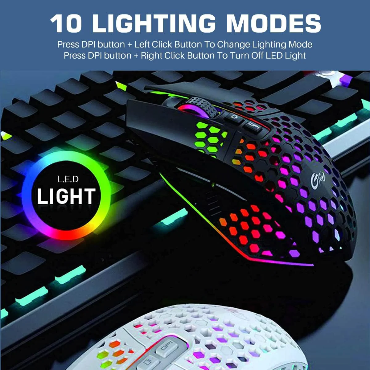 RGB Wireless Rechargeable Advanced Optical Gaming Mouse - Image 7