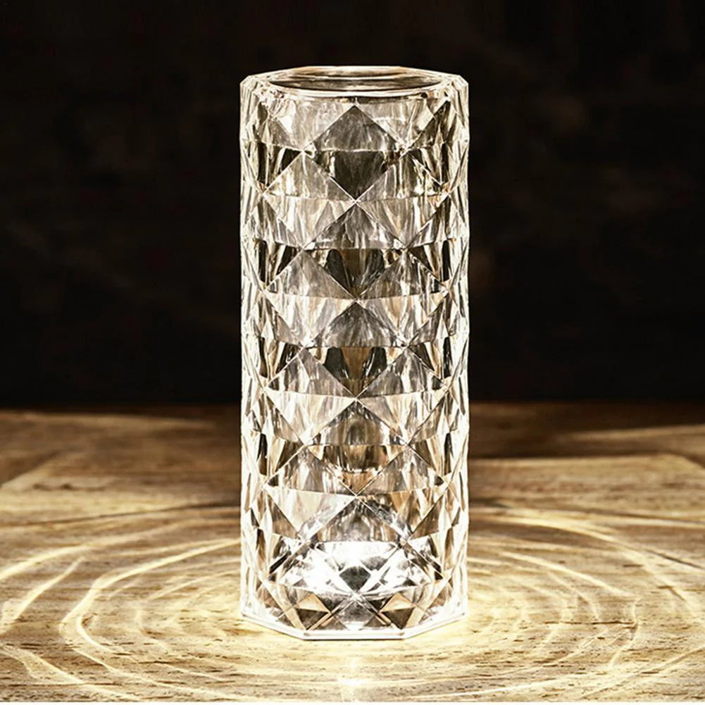 Rose Diamond Crystal LED Table Lamp Cordless Touch Sensor Night Light - Image 11