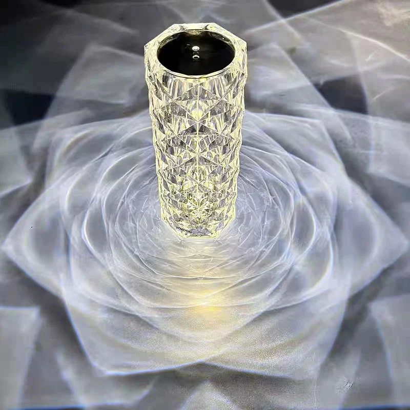 Rose Diamond Crystal LED Table Lamp Cordless Touch Sensor Night Light - Image 15