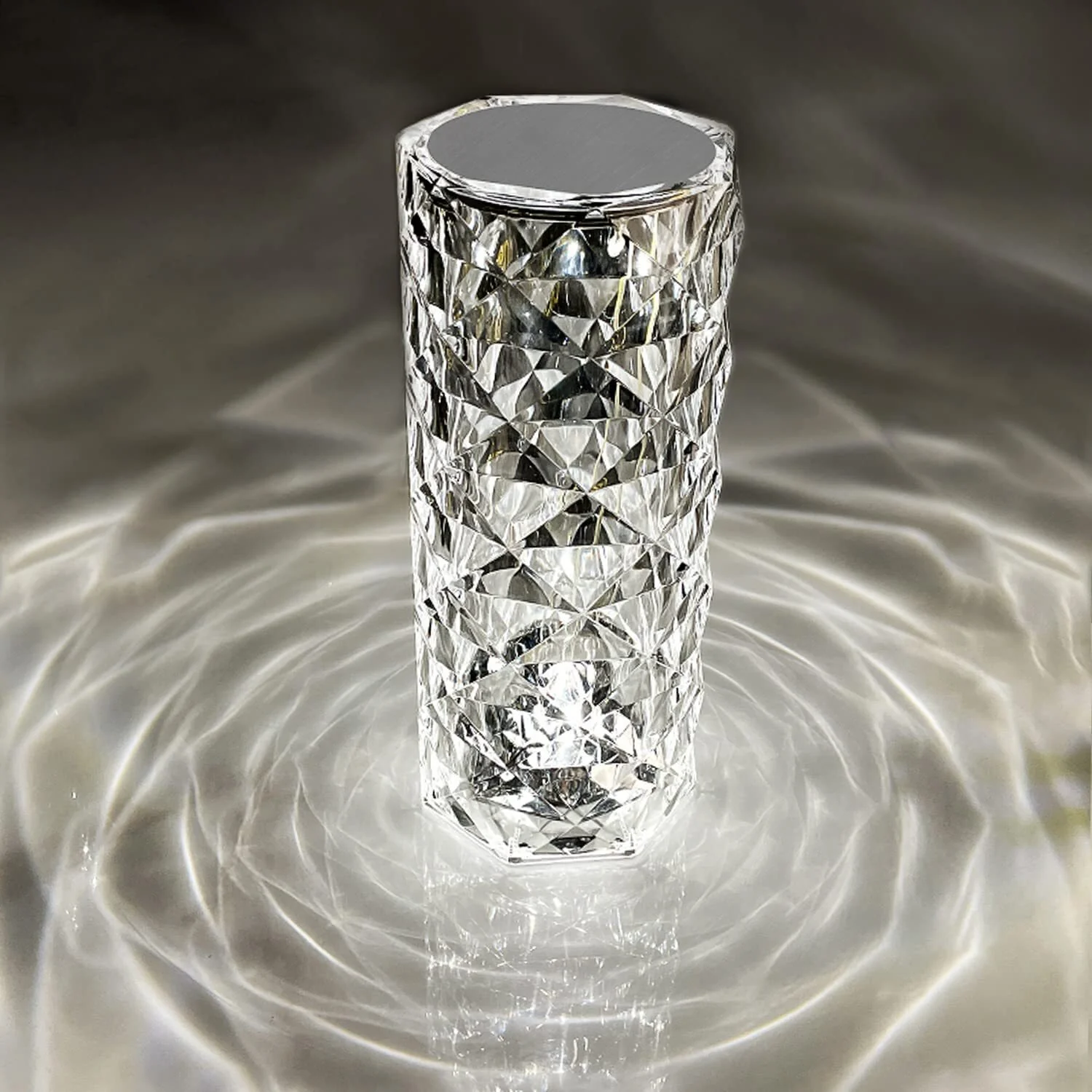 Rose Diamond Crystal LED Table Lamp Cordless Touch Sensor Night Light - Image 16
