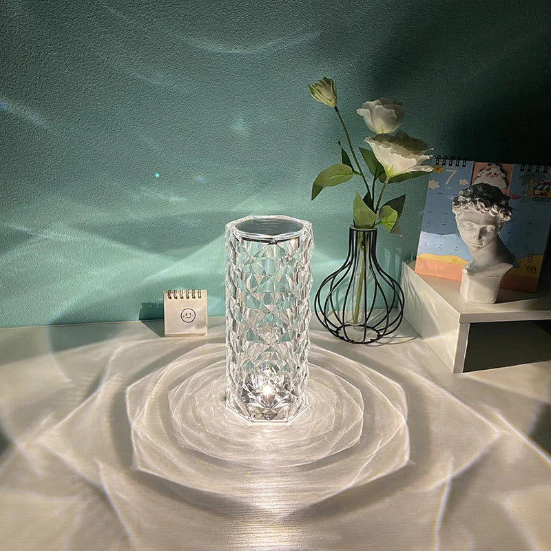 Rose Diamond Crystal LED Table Lamp Cordless Touch Sensor Night Light - Image 28