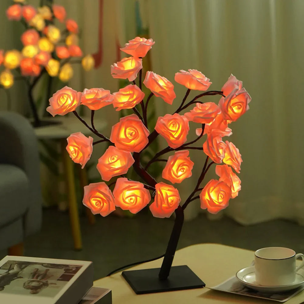 Rose Flower Tree Decorative Lamp LED USB Night Light - Image 7