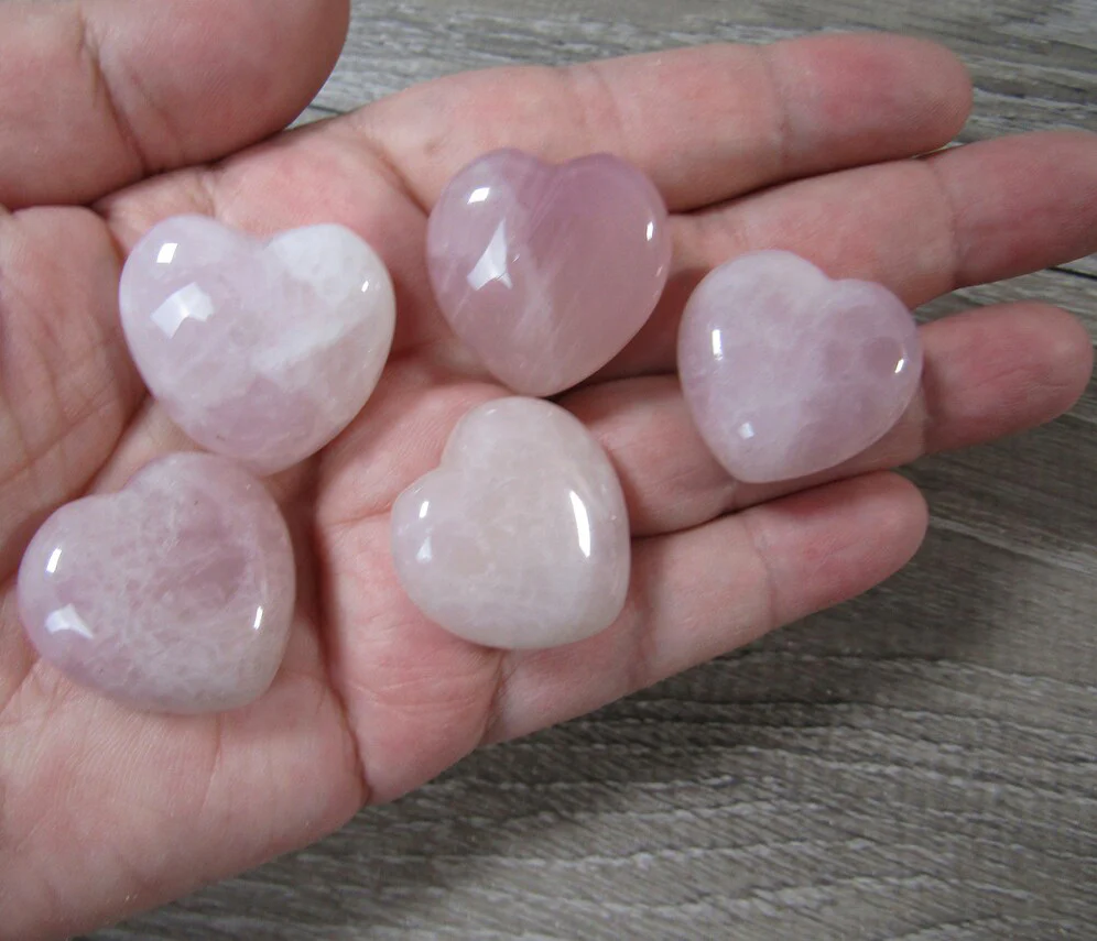 Rose Quartz Heart Stone Crystal Natural Gemstone - Image 4