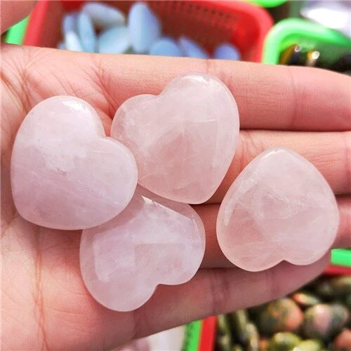 Rose Quartz Heart Stone Crystal Natural Gemstone - Image 5