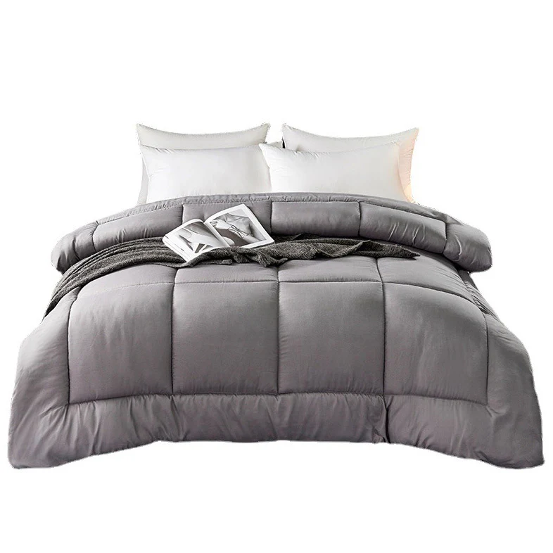 Royal Comforter Microfiber Quilt Doona Blanket (Grey, 180cm x 220cm) - Image 3