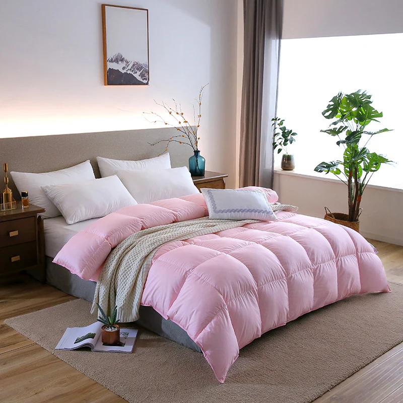 Royal Comforter Microfiber Quilt Doona Blanket (Pink, 180cm x 220cm) - Image 5