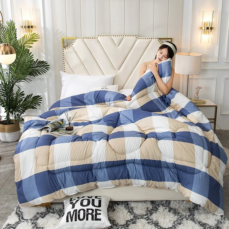 Royal Comforter Microfiber Quilt Doona Blanket (Stripes, 150cm x 200cm) - Image 6