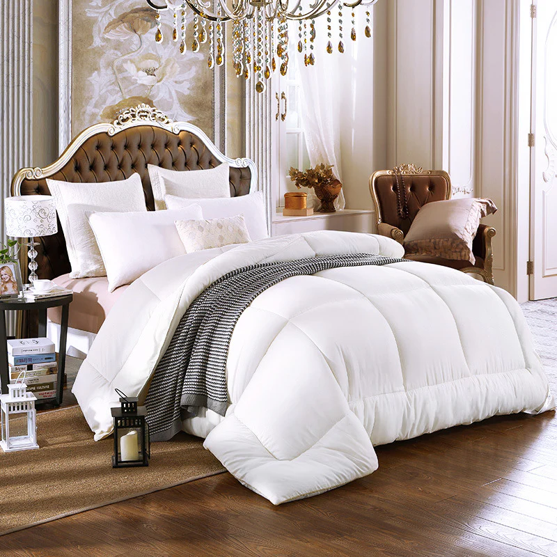 Royal Comforter Microfiber Quilt Doona Blanket (White, 180cm x 220cm) - Image 2
