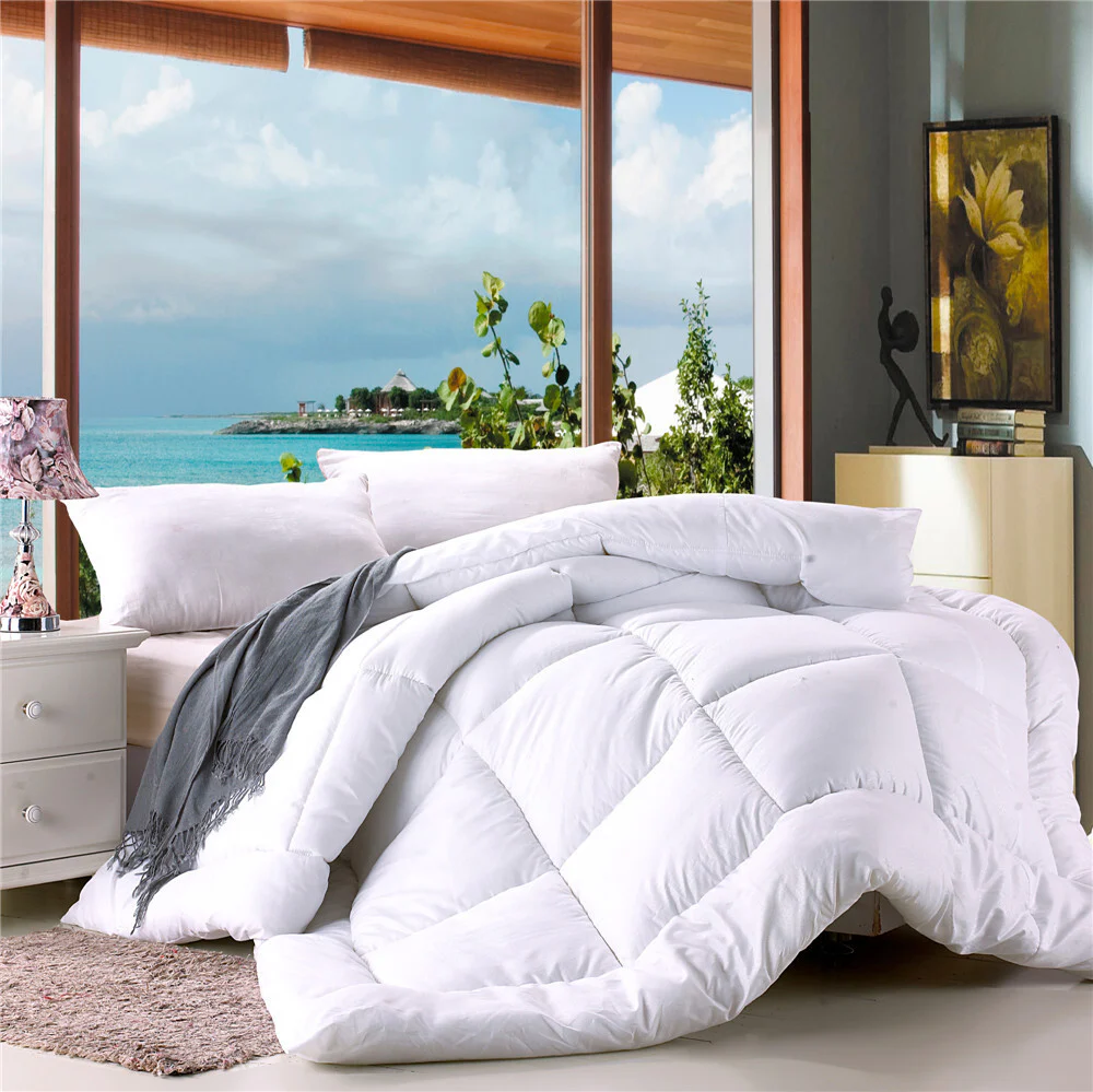 Royal Comforter Microfiber Quilt Doona Blanket (White, 180cm x 220cm) - Image 6