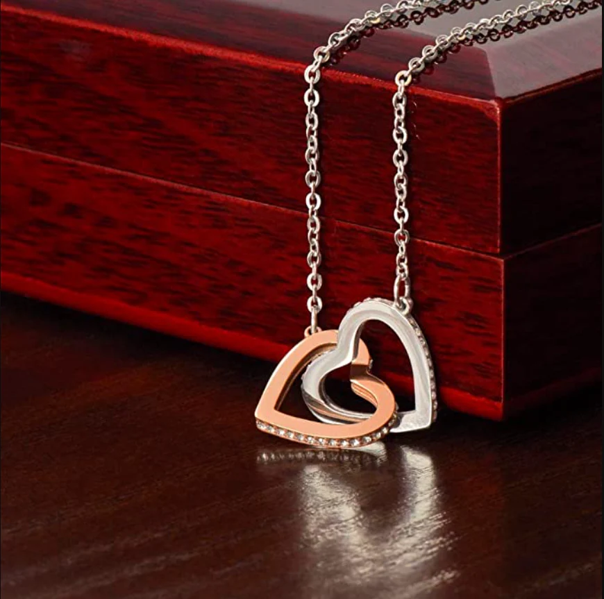 S925 Interlocking Hearts Sterling Silver Necklace - Image 8