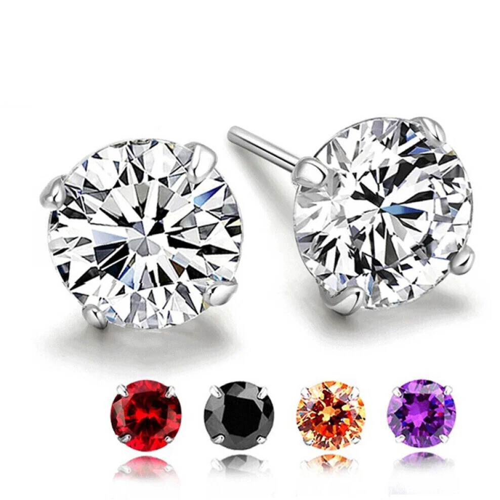 S925 Sterling Silver 1 Carat CZ Diamond Stud Earrings - Image 10