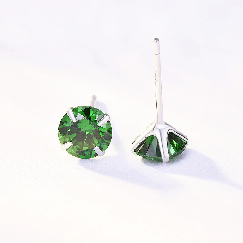 S925 Sterling Silver 2 Carats CZ Diamond Stud Earrings - Image 5