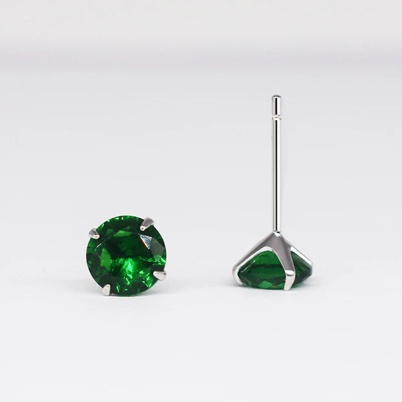 S925 Sterling Silver 2 Carats CZ Diamond Stud Earrings - Image 6