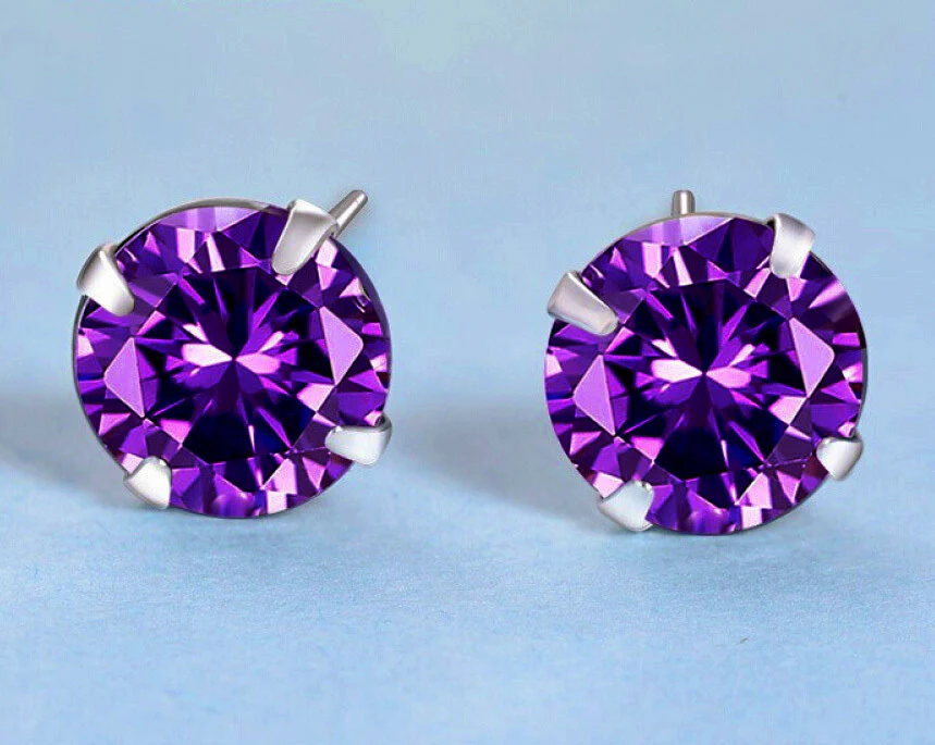 S925 Sterling Silver 2 Carats CZ Diamond Stud Earrings - Image 10